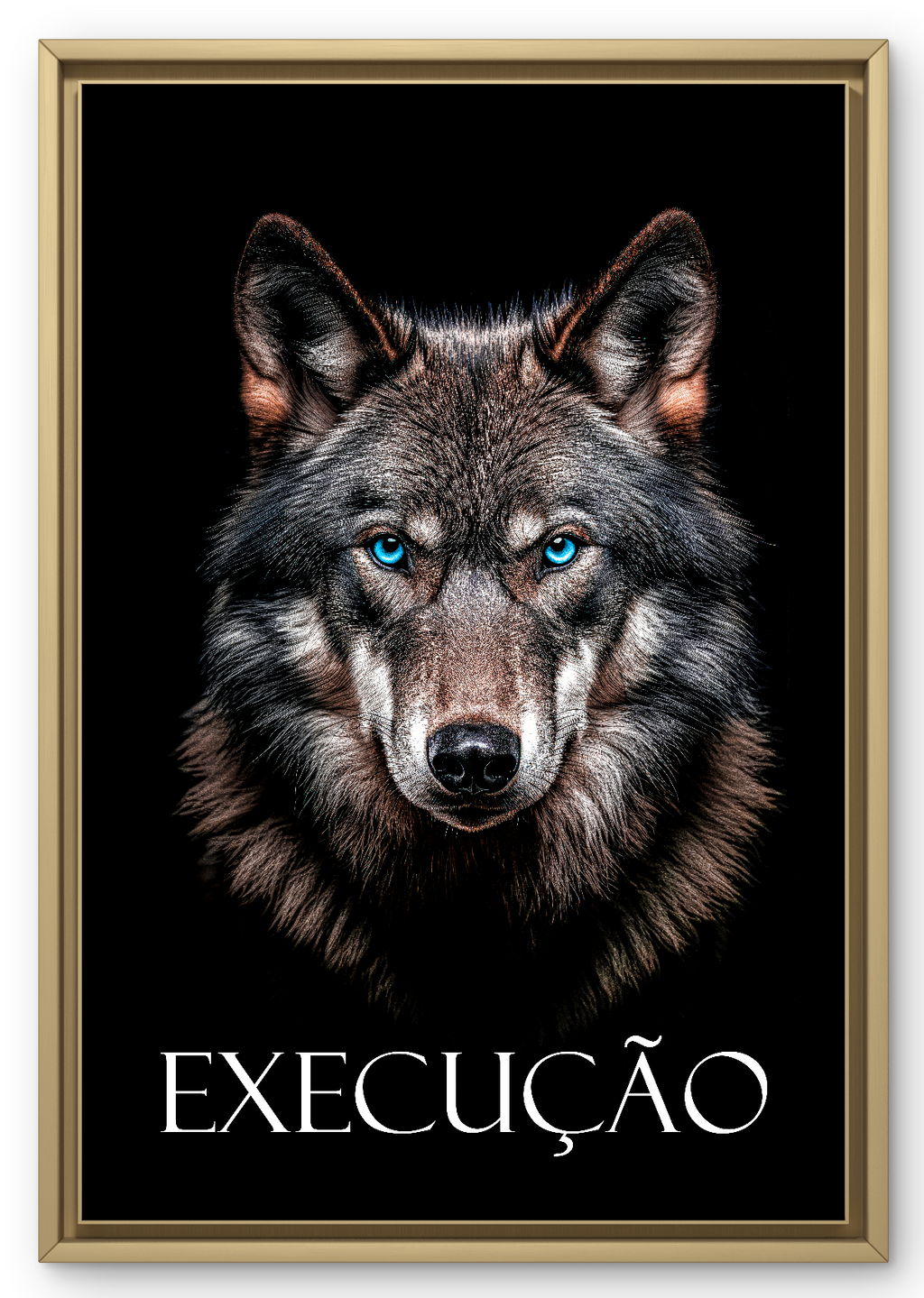 Quadro Decorativo Lobo Execução