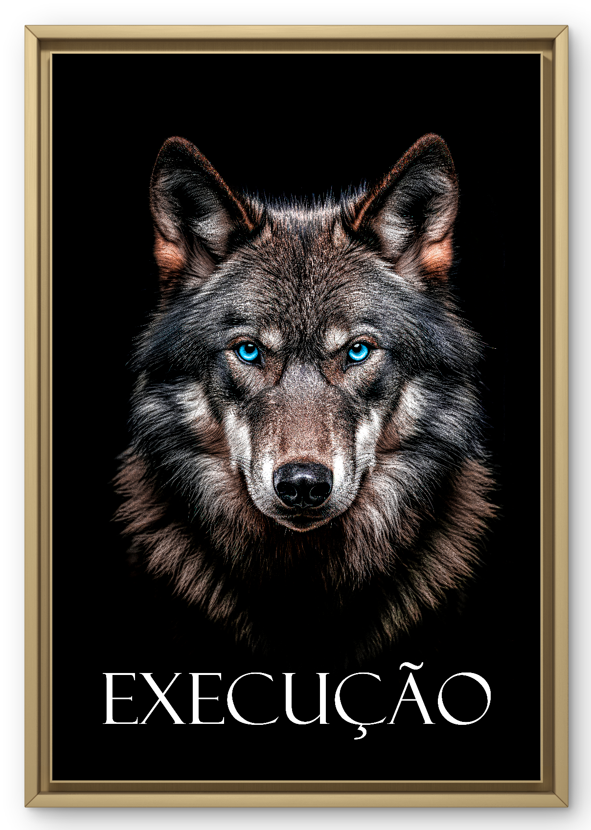 Quadro Decorativo Lobo Execução